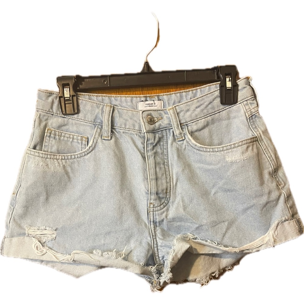 NWOT Forever 21 Blue High-Waisted Jean Shorts
